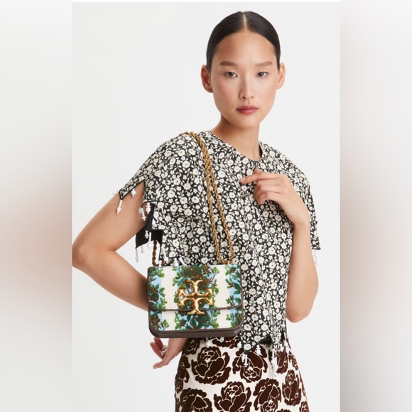 New Tory Burch Flocked Small Eleanor Convertible Shoulder Bag $798 - Picture 3 of 10